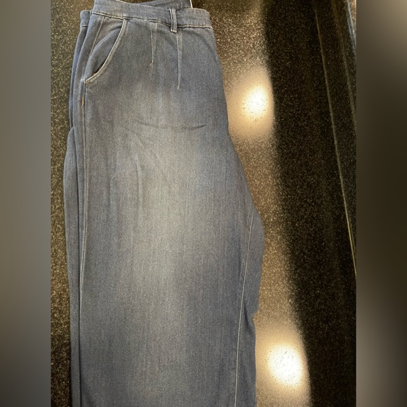 Lane Bryant: Fluid Denim Trouser Pant - Picture 5 of 11